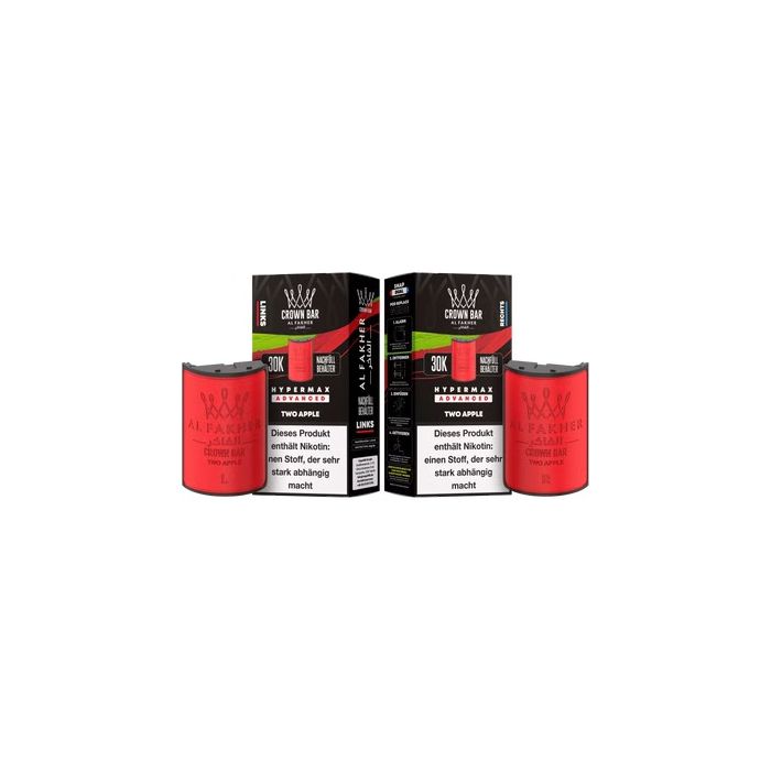 Al Fakher - Hypermax Pods 2 x 10 ml ( links + rechts ) - Two Apple