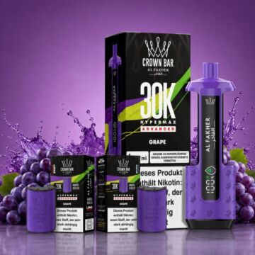 Al Fakher Hypermax Advanced 30K - Grape - 6mg Nikotingehalt (Komplettset)
