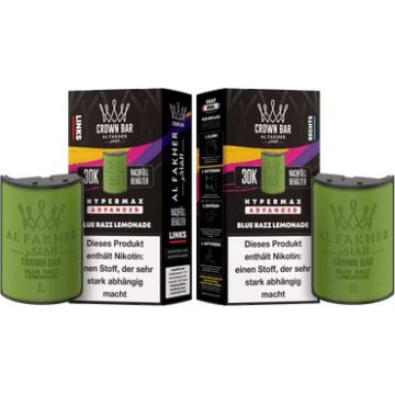 Al Fakher - Hypermax Pods 2 x 10 ml ( links + rechts ) - Blue Razz Lemonade