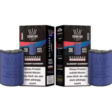 Al Fakher - Hypermax Pods 2 x 10 ml ( links + rechts ) - Blueberry Raspberry