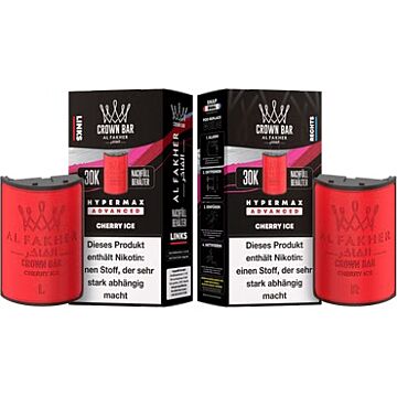 Al Fakher - Hypermax Pods 2 x 10 ml ( links + rechts ) - Cherry Ice