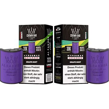 Al Fakher - Hypermax Pods 2 x 10 ml ( links + rechts ) - Grape Mint