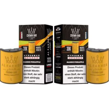Al Fakher - Hypermax Pods 2 x 10 ml ( links + rechts ) - Mango Pineapple