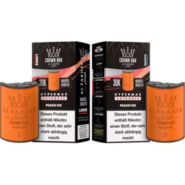 Al Fakher - Hypermax Pods 2 x 10 ml ( links + rechts ) - Peach Ice
