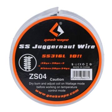 Geekvape - Juggernaut Wire 28ga + 38ga x 38ga + 24ga Stainless Steel – weitere Ansicht 1