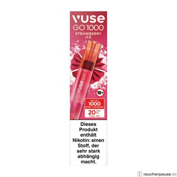 Vuse - Go 1000 20 mg - Strawberry Ice