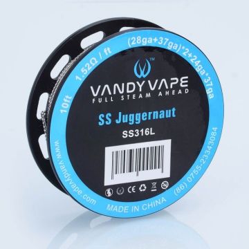 Vandy Vape - Juggernaut Wire 28ga +37ga x 24ga + 37ga Stainless Steel – weitere Ansicht 1