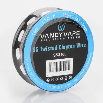 Vandy Vape - Twisted Clapton Wire 28ga x2 + 38ga Stainless Steel – weitere Ansicht 1