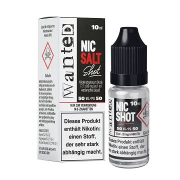 Wanted - Salz Shot 50/50 20 mg/ml 10 ml