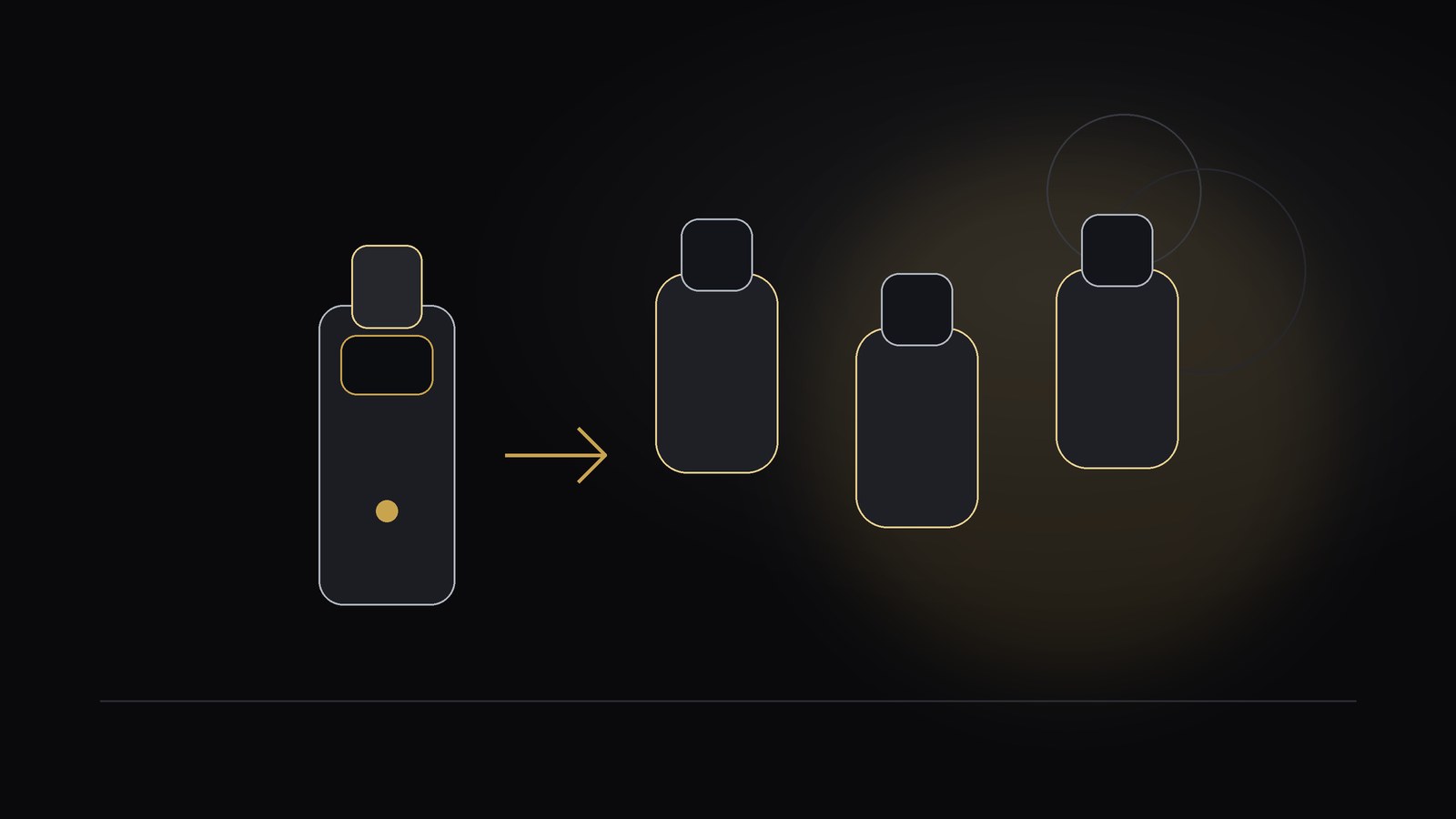 Modulares Pod-System mit Akku und austauschbaren Pods
